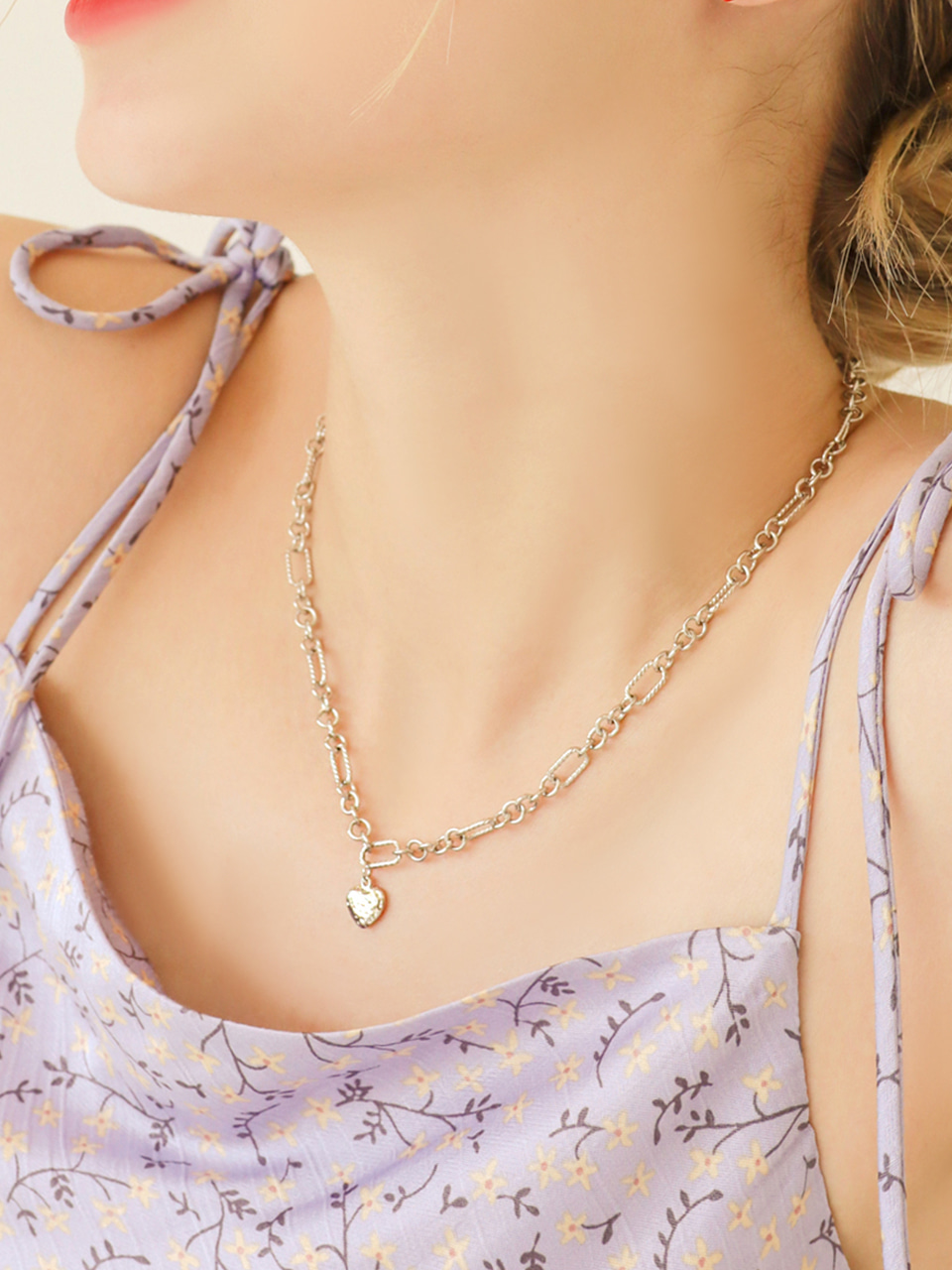 [손나은 착용] jolly heart chain necklace