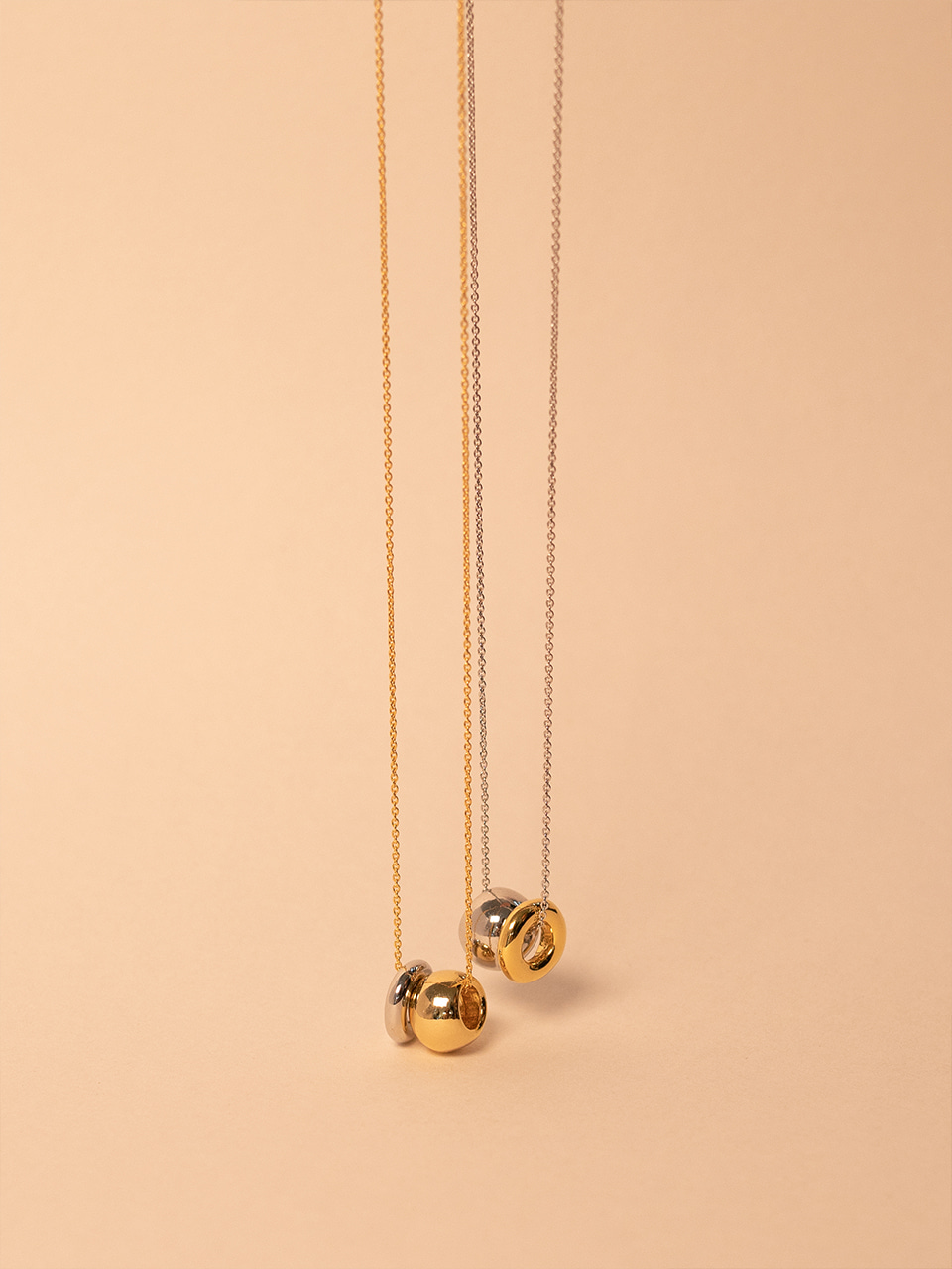 [태연 착용] deux ring necklace