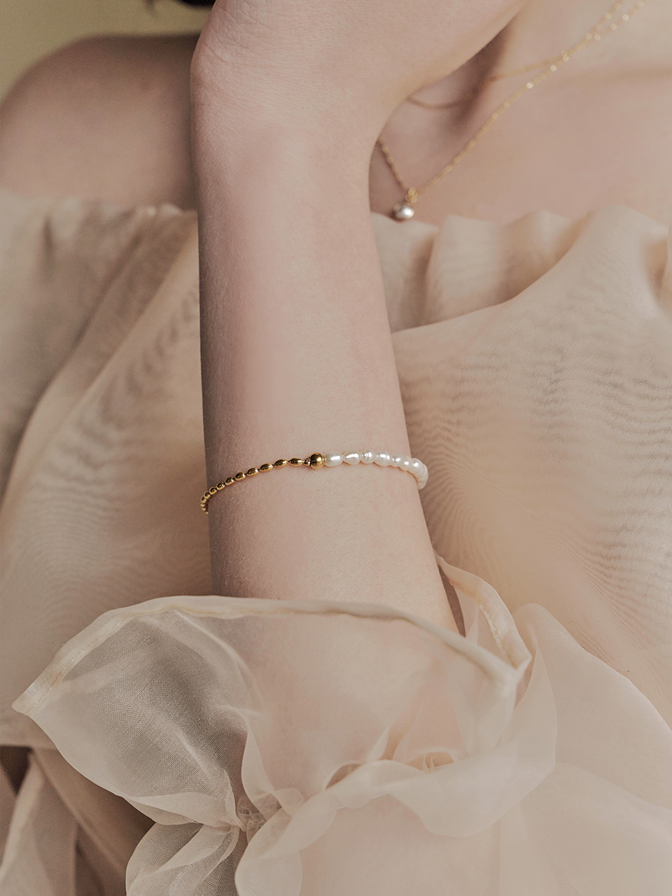 [오마이걸 승희 착용] half pearl bracelet