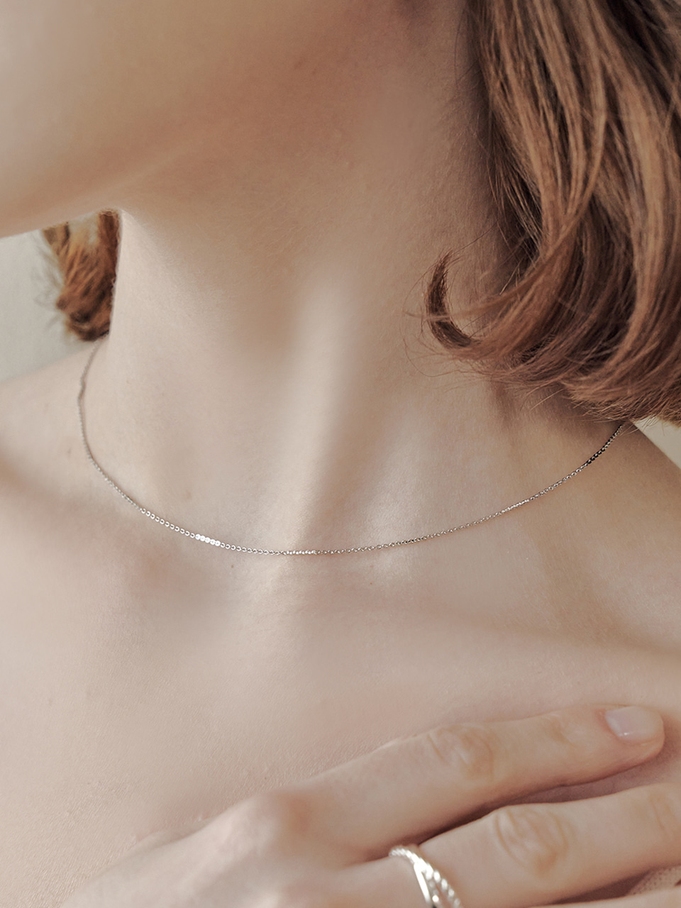 [셀럽 착용] modern clip necklace