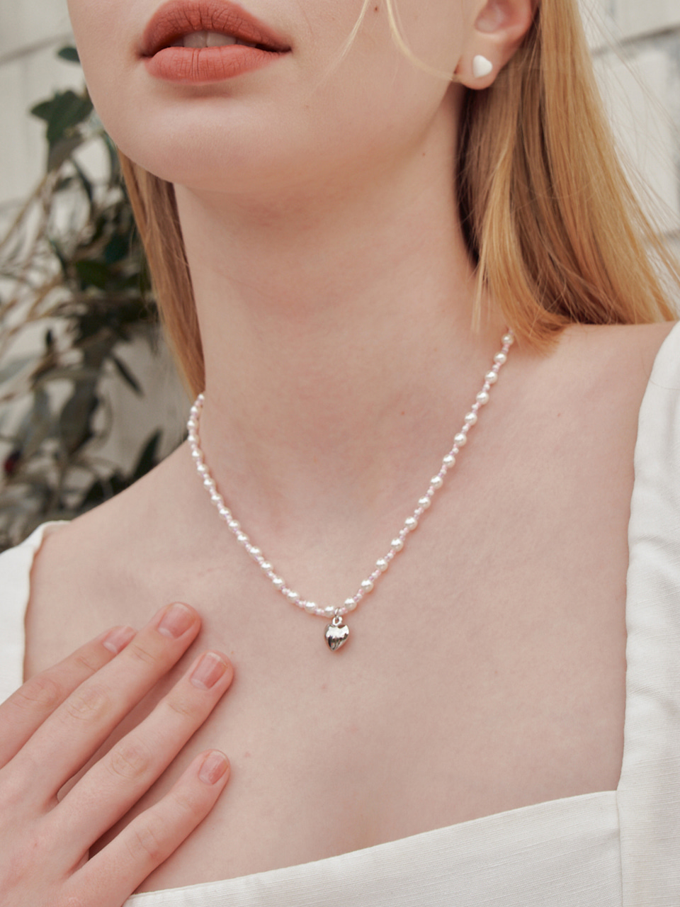 [에스파 닝닝 노정의 착용] candy pearl beads necklace