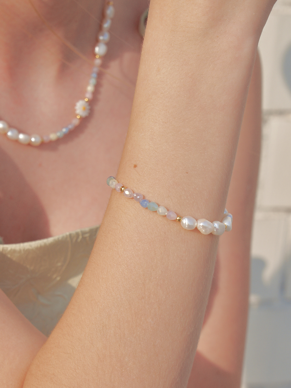 [셀럽 착용] pastel moment daisy bracelet