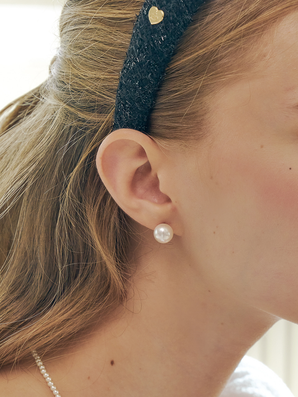 [셀럽 착용] swan pearl earring