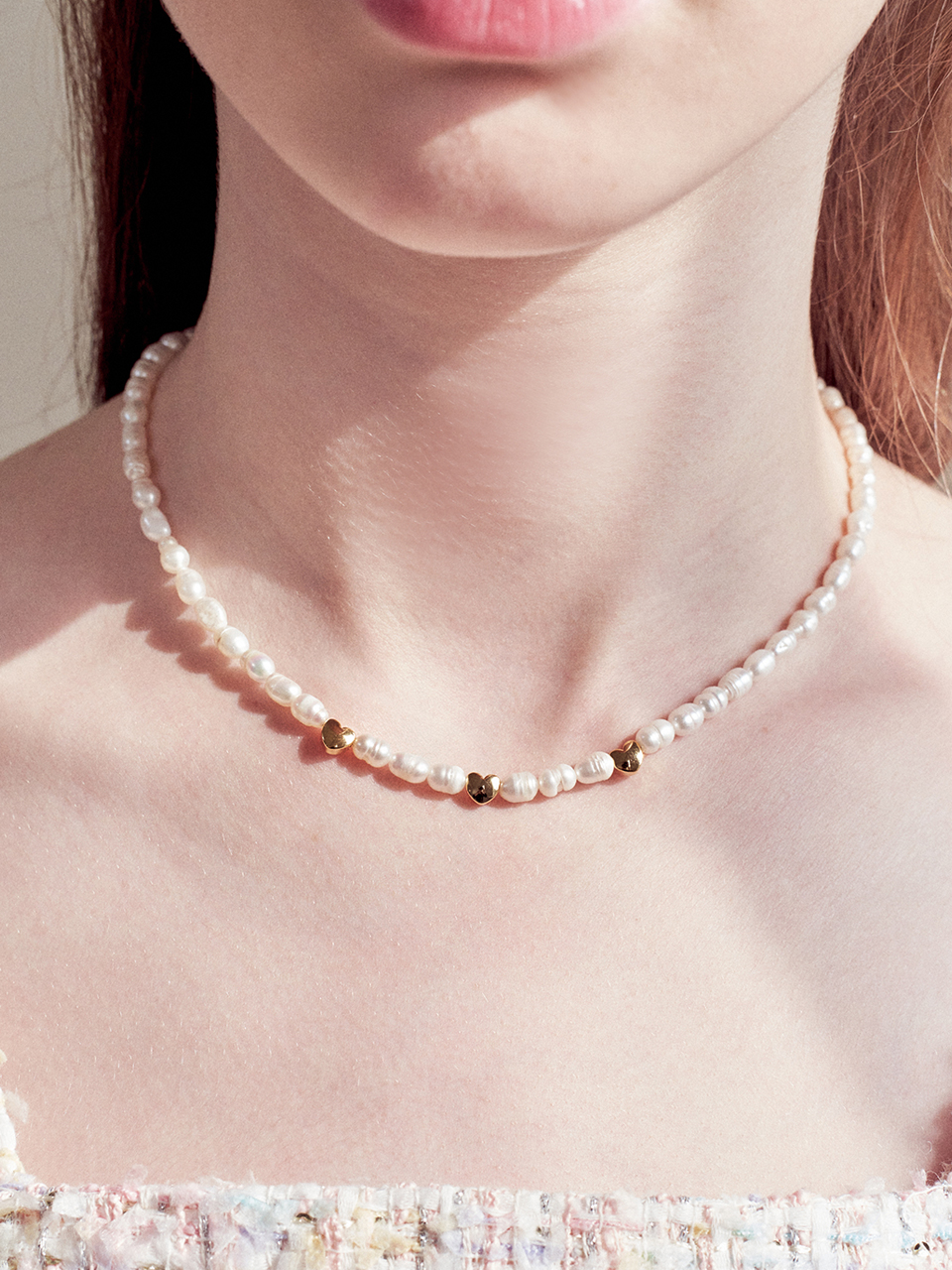 amy heart pearl necklace